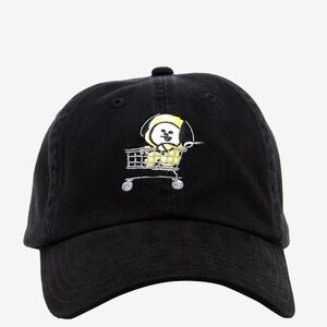 BT21 Chimmy Dad Hat Black Unisex BTS Jimin Official Merch Strapback Cap Hat